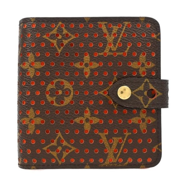 Louis Vuitton Monogram Perfo Compact Zip Wallet M95189 MI0056 115372 - Picture 1 of 7